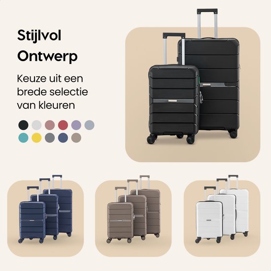 SKYCASES Urban Adventurer - Valise de voyage moyenne - Verrouillage par numéro - 44x27x66cm - 78L - Valise de voyage avec verrouillage de valise - Roues pivotantes - Noir V2