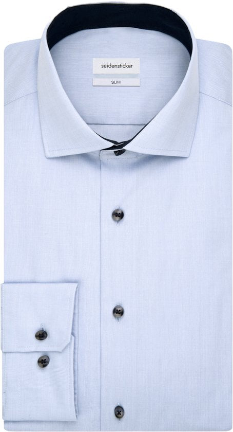 Chemise cintrée 'seidensticker', popeline, bleue