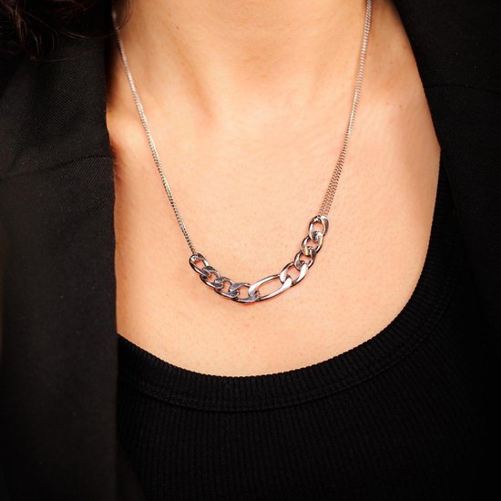 Chaîne en argent avec maillon - Laura Ferini