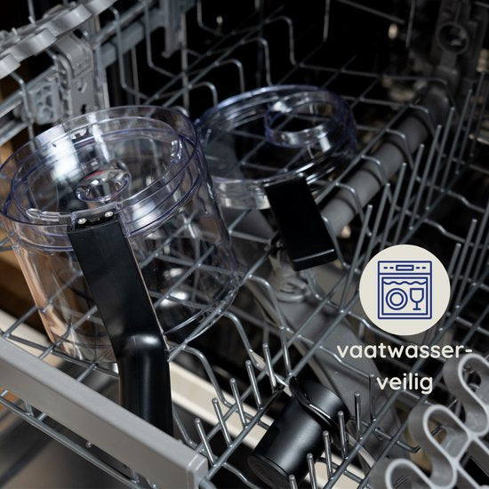 Safecourt Kitchen Chopper - Hachoir alimentaire - Lames flottantes - Broyeur à glace - 700ml - Noir/RSF