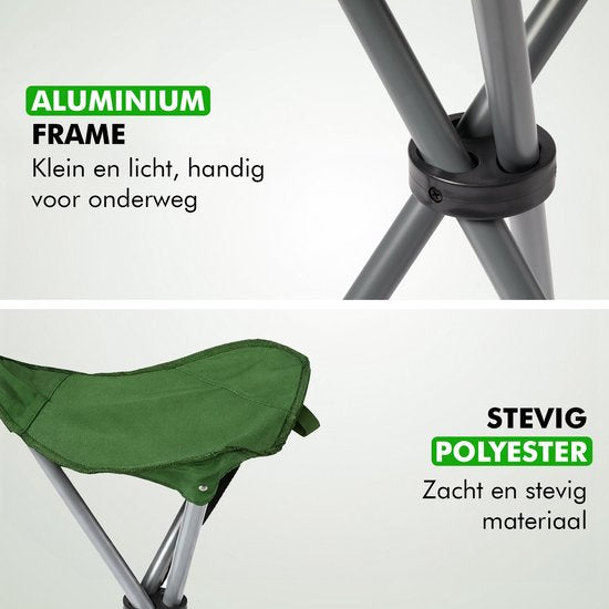 Travelhawk Tabouret pliable - Tabouret - Chaise de camping - Pliable - Chaise de pêche - Repose-pieds - Vert