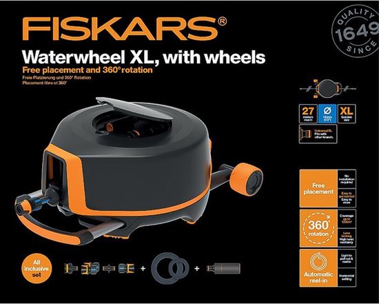 Fiskars Enrouleur de tuyau XL - 20m