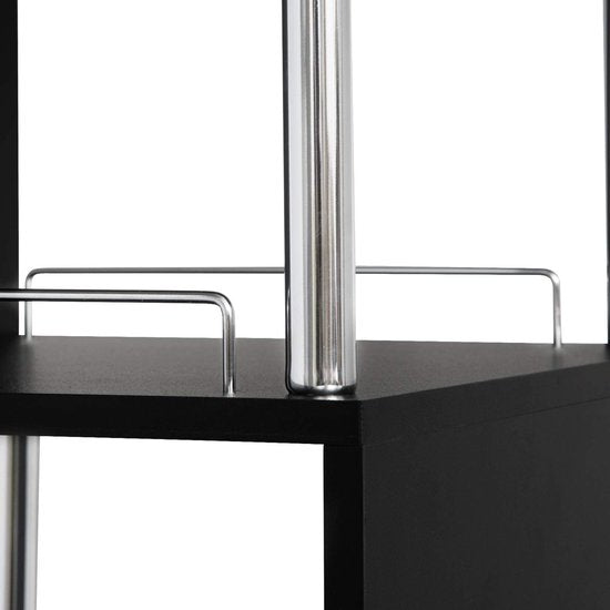 Rootz Table de bar - Support bistrot - Bureau haut - Table de service - Table de pub - Surface de repas - Station de divertissement - Noir - 113x40x105cm