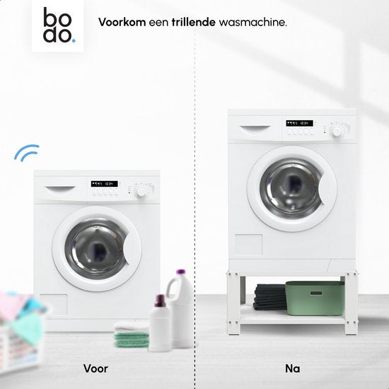 Bodo® Set d'ancrage mural blanc - Pour le dispositif de levage de lave-linge Bodo
