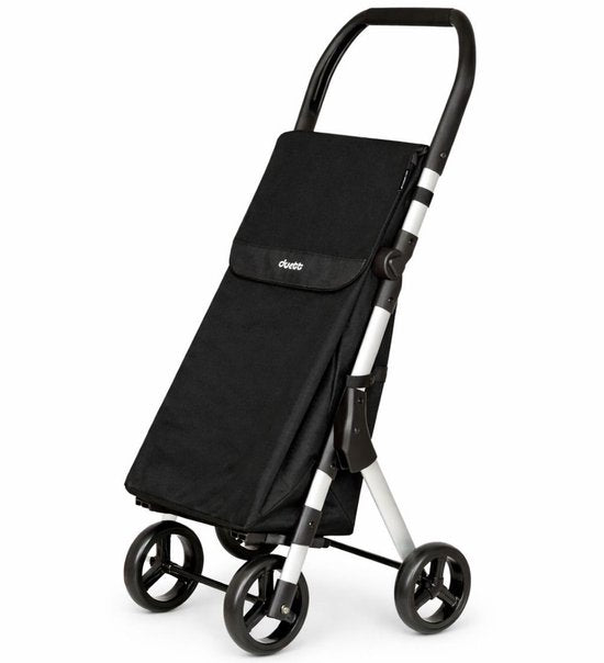 Duett Muuvi Up Chariot de courses - Capacité du sac 46L - 4 roues - Pliable - Noir