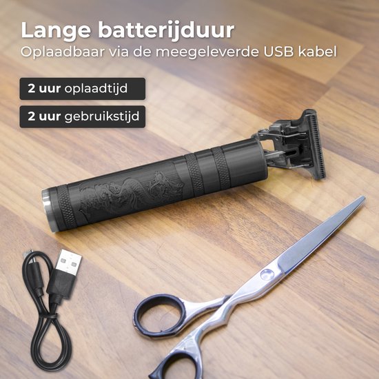 Nuvance Trimmer Men - Hair clipper Head Hair - Includes 4 Attachments - Beard trimmer and Hair trimmer - Hair clippers - Usb Rechargeable