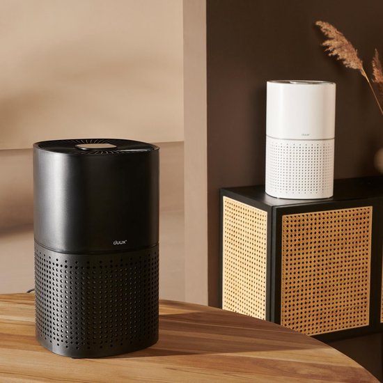 Purificateur d'air intelligent Duux Bright - Purificateur d'air avec filtre HEPA et ioniseur - Purificateur d'air avec capteur et indicateur de qualité de l'air
