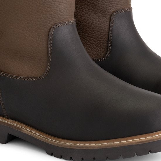 Travelin' Finnmark - Botte imperméable pour femme - Doublée de laine - Marron foncé - Taille 37