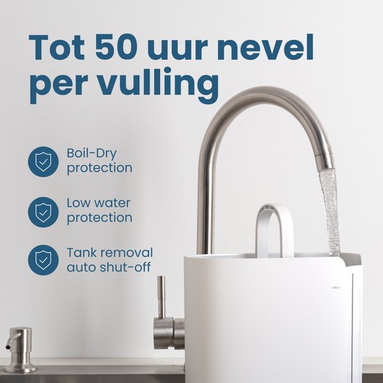 Humidificateur Auronic - 5 litres - Convient au salon, au bureau, à la chambre à coucher, à la chambre de bébé et plus encore - Sans BPA - Blanc