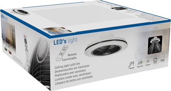 Moderno Ventilateur de plafond avec éclairage - Commande à distance - Plafonniers avec ventilateur et lampe - 3D air