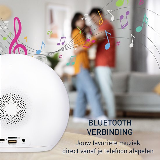Grundig Wake-Up Light Alarm Clock - Réveil numérique avec radio et Bluetooth - Réveil lumineux avec affichage LED - Réveil lumineux - Blanc