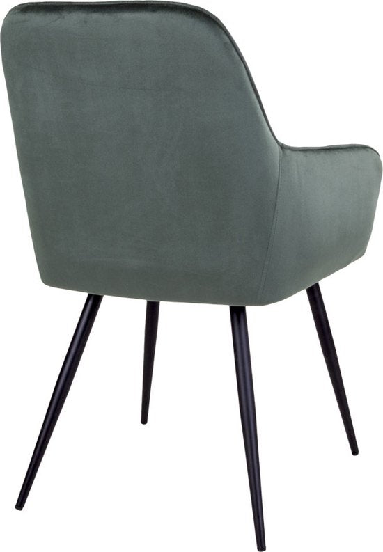 House Nordic Harbo Dining Chair Velvet Green - Lot de 2