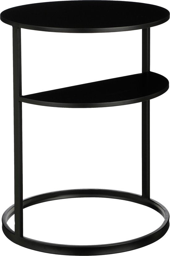 Mica Decorations Table d'appoint Noah - H58 x Ø45 cm - Métal - Noir
