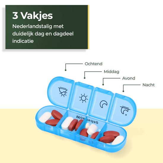 Pilulier Gandria 7 jours - Pilulier amovible - Boîte à médicaments avec 28 compartiments - Boîte à médicaments avec fermeture solide - 4 compartiments par jour - 7 couleurs