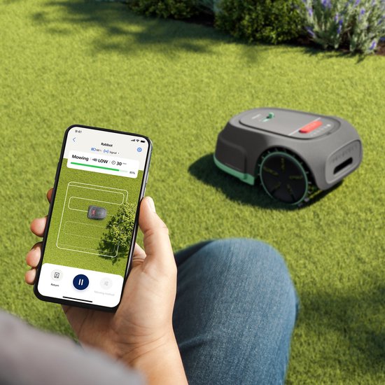 Tondeuse robotisée Philips série 3000 - tonte transversale, cartographie GPS, tonte intelligente, capteur de pluie - Gris (RSL3000/10)