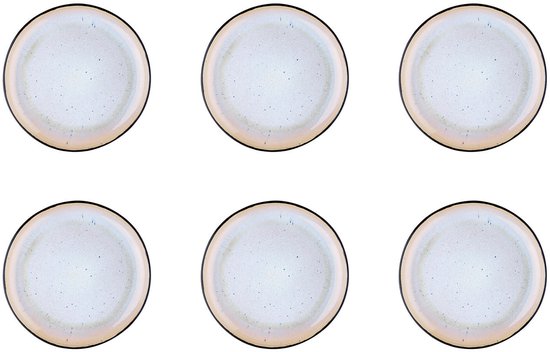 assiette IRIS Ø21,5cm - 6 pièces - Blanc ivoire