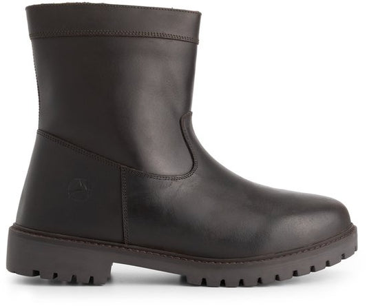 Travelin' Husby Hommes - Bottes - Doublées de laine - Marron foncé - Taille 42