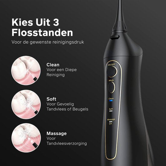 Bintoi® iSonic Black Series F600 - Fil dentaire - Appareils à fil dentaire - Irrigateur buccal