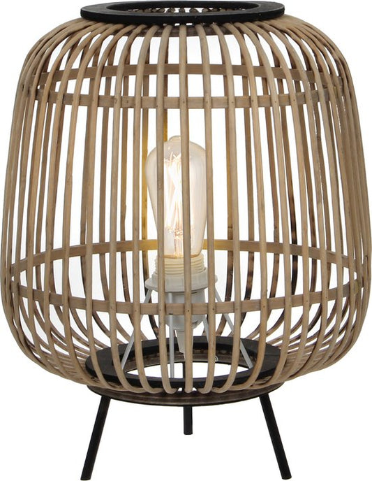 Lampe de table - Mica Decorations - H37 x Ø29 cm - Bambou - Marron clair