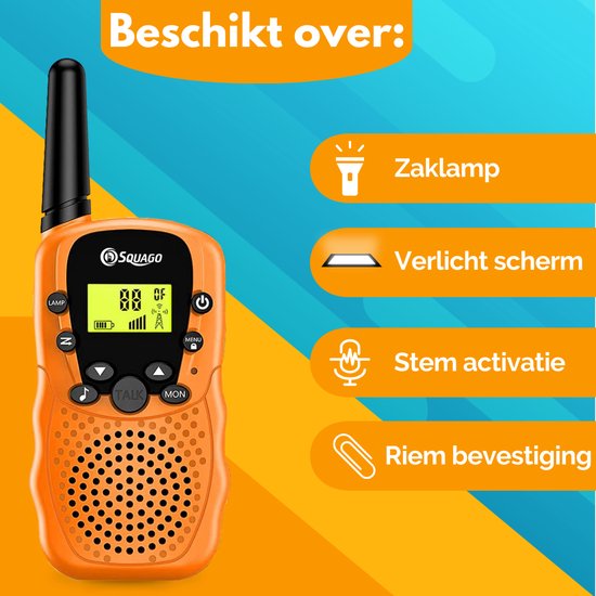 Squago Talkie Walkie 3 pièces - Pour enfants et adultes - WalkieTalkie