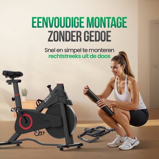 Avalo Indoor Cycle - Vélo d'exercice - Vélo de spinning - Système de résistance magnétique - Ordinateur d'entraînement et écran LCD