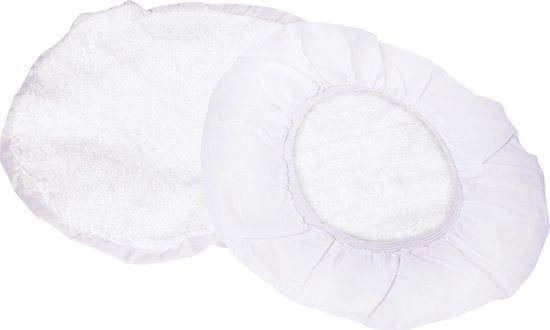 VONROC Couvertures de polissage/disques de polissage/toiles de polissage pour polisseuse - 240mm -2x tissu éponge -2x synthétique
