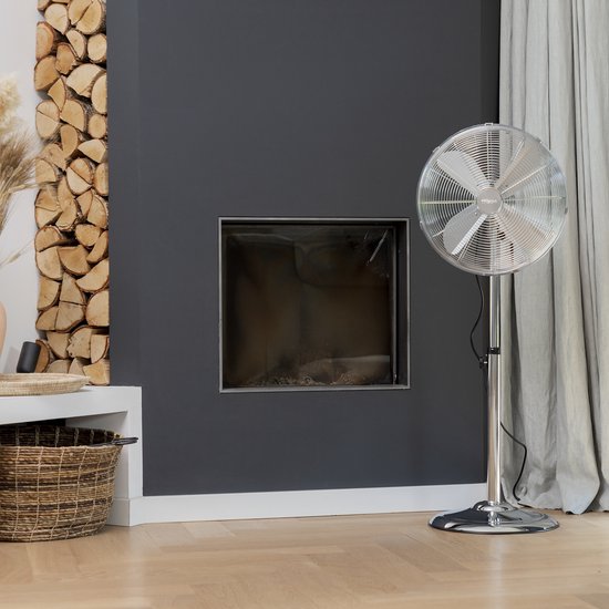Ventilateur sur pied 40 cm - Boîtier métallique - 3 vitesses - Oscillation 85° - Tristar VE-5951