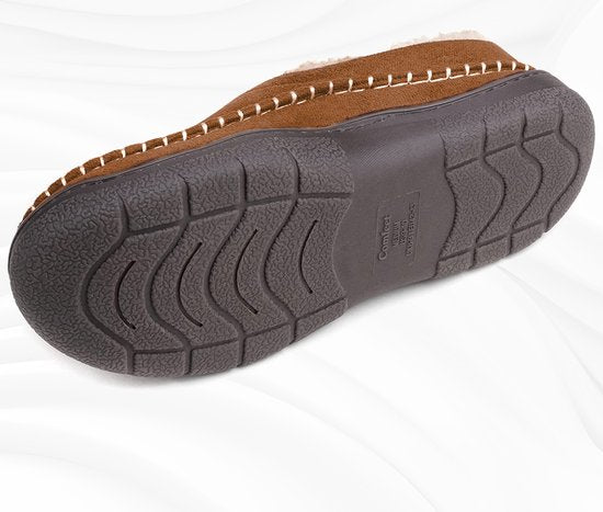 Chaussons Homme - Chaussons - Mocassins - Marron - Antidérapant - Taille 44/45 - Comfeet