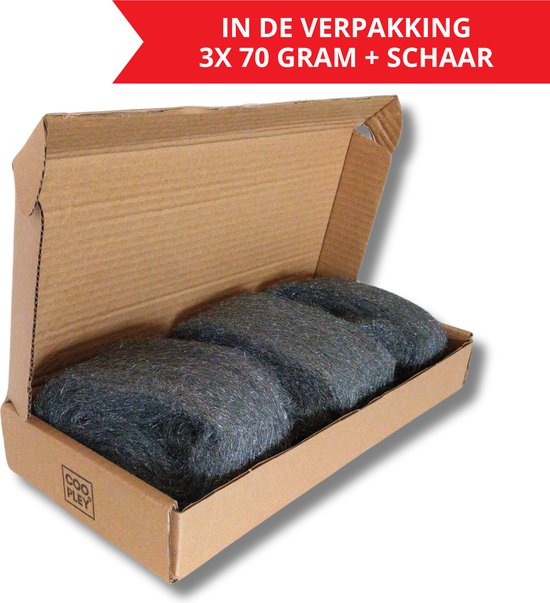 Steelwool Mice Premium Mice Steelwool - 3,5 Meter - 210 Gram - Mouse Mesh - Mouse Repellent - Incl. Scissors