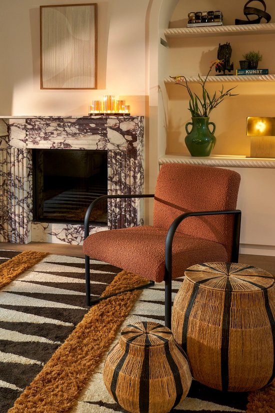 Mica Decorations Décoration murale Cercle - L50 x L60 x H3 cm - Beige