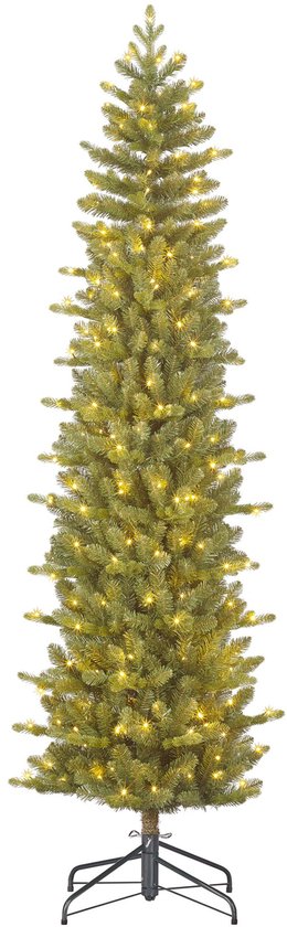 Black Box Trees Harma Artificial Christmas Tree Narrow avec LED Lights - H230 x Ø69 cm - Vert