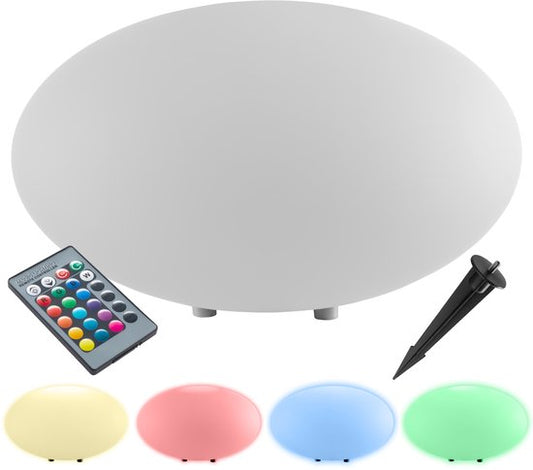 tectake® LED Garden Light - Lampes de jardin avec télécommande - LED 12W - 16 couleurs - Ø35 x 28.5 cm - Décoration de fête résistante aux intempéries - Décoration de jardin - Ampoule d'extérieur avec source lumineuse - Ampoules pour l'extérieur - Ampoule