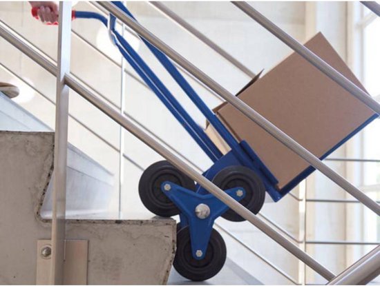 Chariot d'escalier Toolland, pliable, en acier, bleu, capacité de charge 150 kg