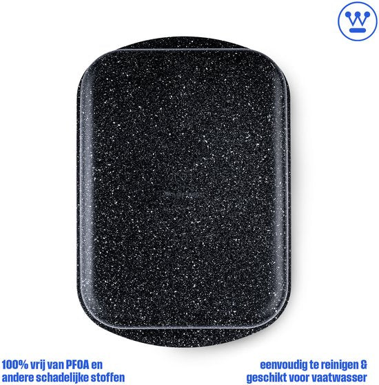 Plat à four Westinghouse - 30 x 22 cm - Lavable au lave-vaisselle - Marbre noir