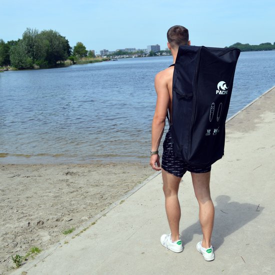Pacific Special Edition Sup Board - 305 cm - jusqu'à 100 kg - blanc/vert