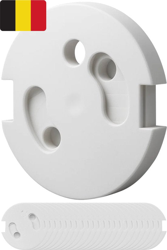 Nuvance Protection des prises - 24 pièces - pour la Belgique - Protection de l'enfant - BE - Protection des prises - Blanc