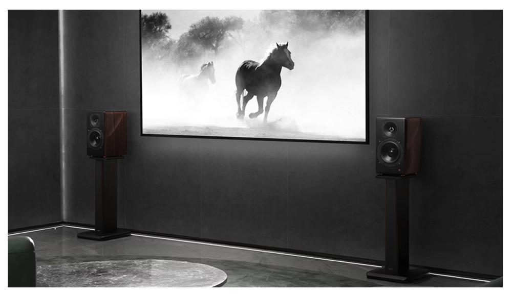 Edifier - S3000MKII Premium Active 2.0 Speakers - 256 W RMS - Black & Brown Wood - Hi-Res Audio & Bluetooth 5.0 - Wirelessly Connected System - Ultimate Sound Experience