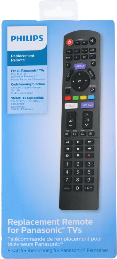 Télécommande Philips - Panasonic TV SRP4040/10 - Noir