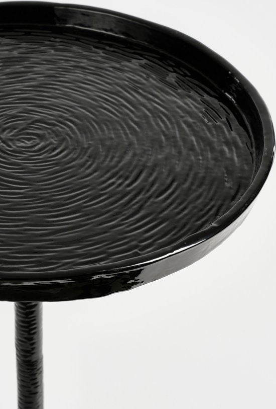 Mica Decorations Table d'appoint Colin - H58 x Ø34 cm - Aluminium recyclé - 100% FSC - Noir