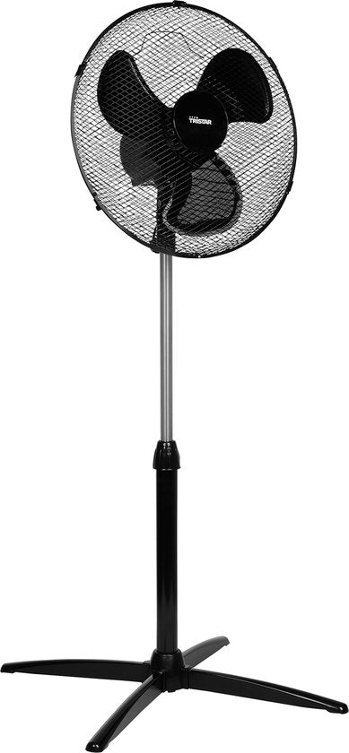 Ventilateur de table 40 cm - 45W - 3 vitesses - Oscillation 85° - Réglable en hauteur - Tristar VE-5756 - Noir