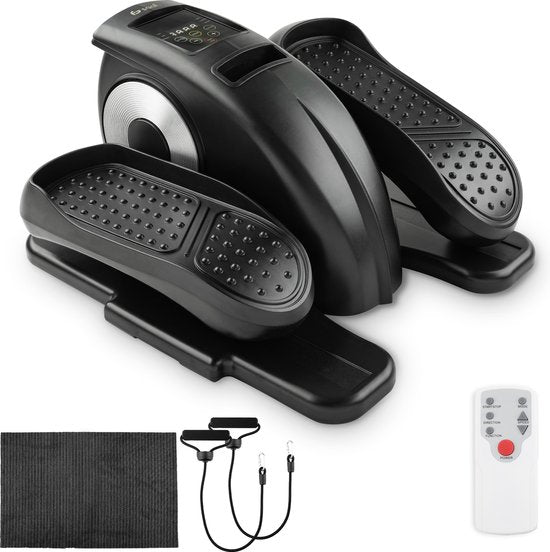 Saaf Motionfit Chair Bike - 12 niveaux - avec bandes de résistance - vélo d'exercice de bureau - pour adultes - noir
