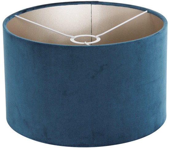 Lampadaire noir Bloeba 4169ZW de Steinhauer avec hauteur réglable (150-165 cm) et bras pivotant extensible jusqu'à 66 cm, base en métal avec abat-jour en velours bleu Ø40cm, design tendance pour l'intérieur.
