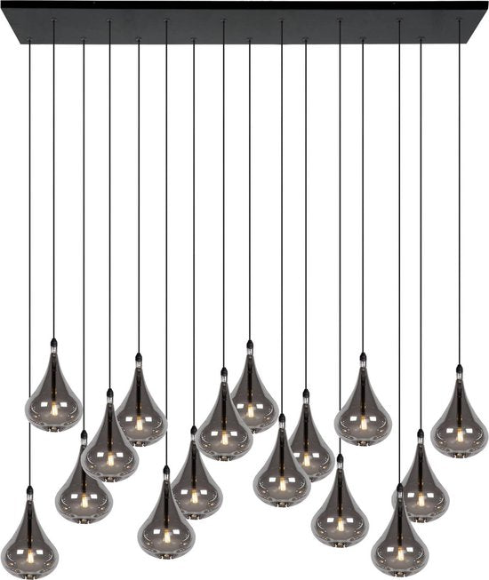 Lucide TEARS - Lampe suspendue - LED Dimmable - G4 - 16x1,5W 3000K - Noir