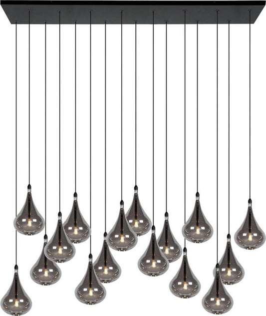 Lucide TEARS - Lampe suspendue - LED Dimmable - G4 - 16x1,5W 3000K - Noir