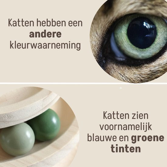 By Cee Cee Jouets en bois pour chat - Tour de jeu pour chat - 26x26x14.5cm - Ziva