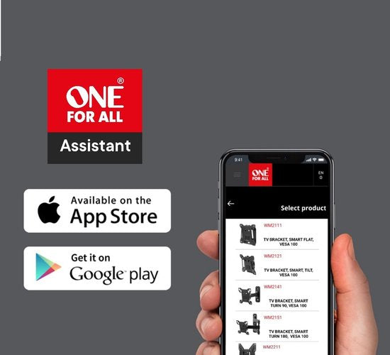 One For All WM4411 Support mural Vesa 400 - fixe - 32 à 65 pouces - max. 100 kg