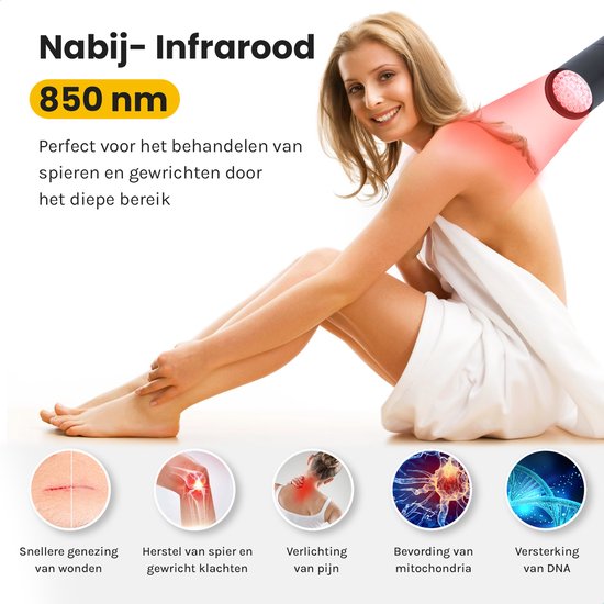 Bolusso Lampe infrarouge industrielle pour les douleurs musculaires et articulaires - Lampe de thérapie par la chaleur et la lumière - Thérapie infrarouge 36W