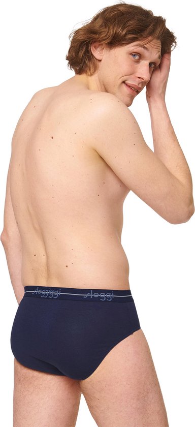 Sloggi Start Midi 2-Pack Briefs - Hommes - Coton/Elastane - Taille régulière - Bande élastique - Bleu/Multi - Taille M
