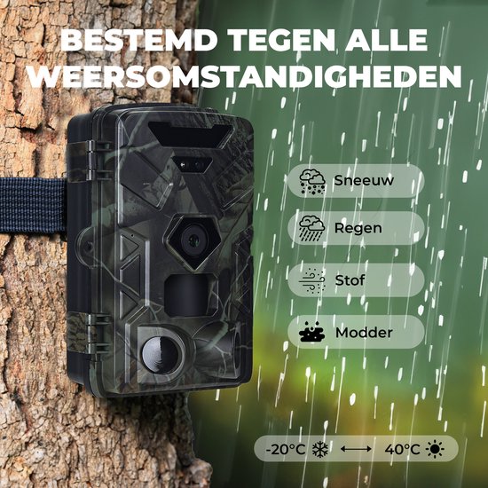 Denver Caméra de Chasse avec Vision Nocturne - 4K Ultra HD - 50MP - Écran LCD - Étanche - WCT8016