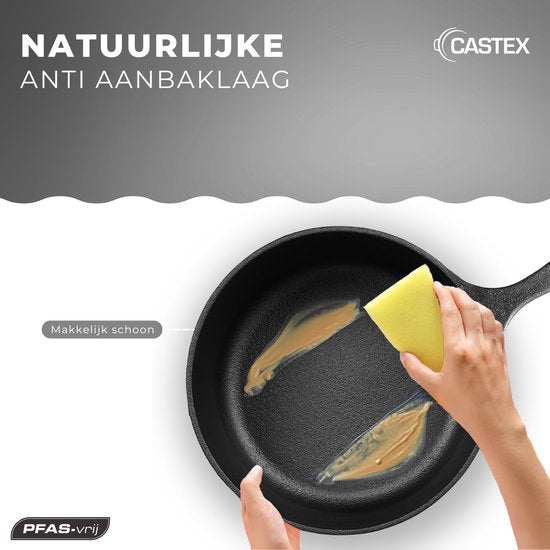 Castex Duocraft Cast Iron Pan - Casserole Induction - Casseroles - Stew Pan - Bread Pan Cast Iron - Simmer Pan